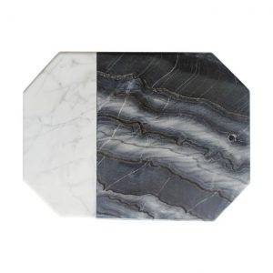 Marble cutting board black white