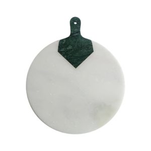 WhiteMarblewithGreenMarbleInlaChoppingBoard